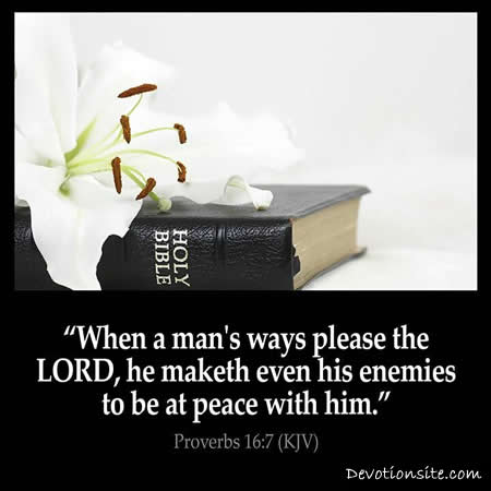 Daily Bible Verse:- Proverbs 16:7 